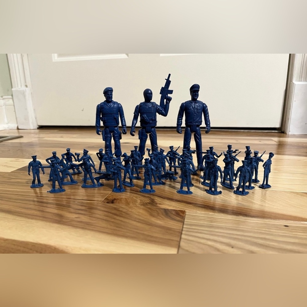 Police Officer Army Men Toy Lot Good to Fair Condition